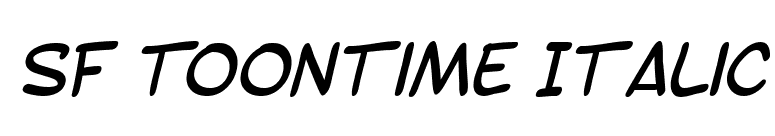 SF Toontime Italic font preview