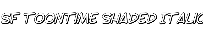 SF Toontime Shaded Italic font preview