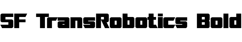 SF TransRobotics Bold font preview