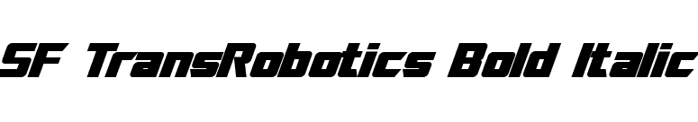 SF TransRobotics Bold Italic font preview
