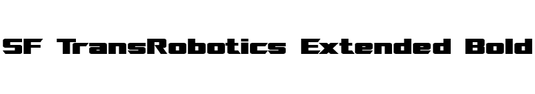 SF TransRobotics Extended Bold font preview