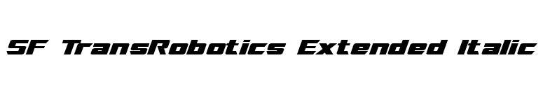 SF TransRobotics Extended Italic font preview