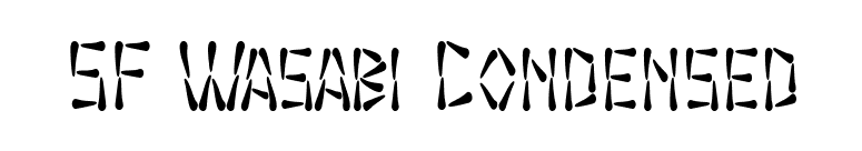 SF Wasabi Condensed font preview