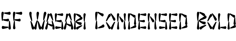SF Wasabi Condensed Bold font preview