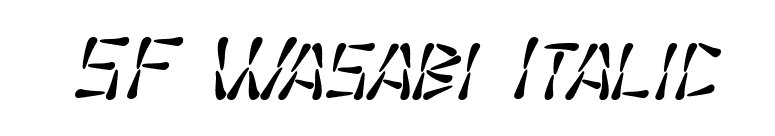SF Wasabi Italic font preview