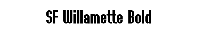 SF Willamette Bold font preview