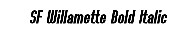 SF Willamette Bold Italic font preview