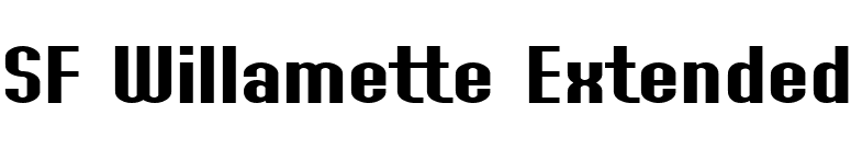 SF Willamette Extended font preview