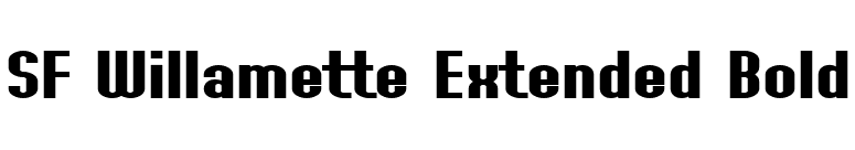 SF Willamette Extended Bold font preview