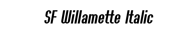 SF Willamette Italic font preview