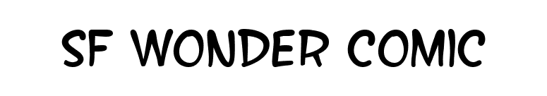 SF Wonder Comic font preview