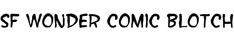 SF Wonder Comic Blotch font preview