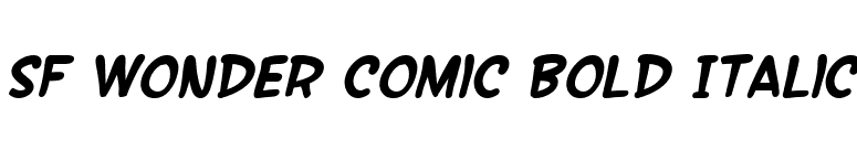 SF Wonder Comic Bold Italic font preview