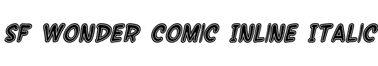 SF Wonder Comic Inline Italic font preview