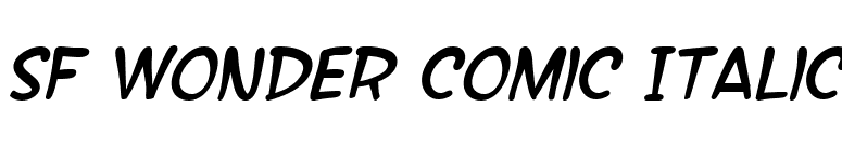 SF Wonder Comic Italic font preview