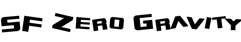 SF Zero Gravity font preview