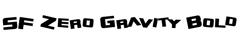 SF Zero Gravity Bold font preview