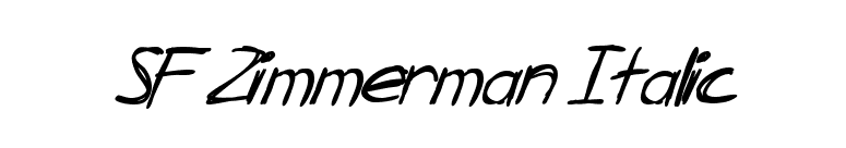 SF Zimmerman Italic font preview