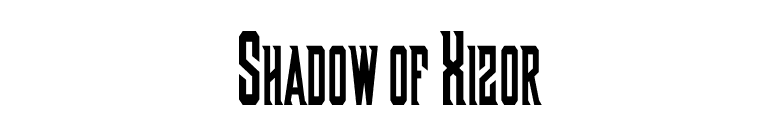 Shadow of Xizor font preview
