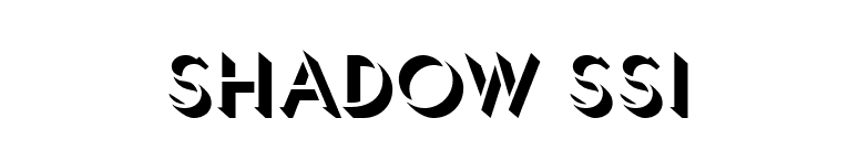 Shadow SSi font preview