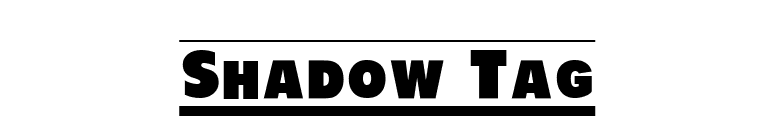 Shadow Tag font preview