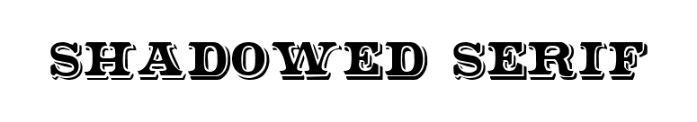 Shadowed Serif font preview