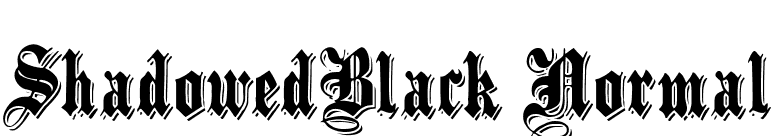 ShadowedBlack Normal font preview