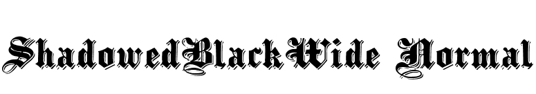 ShadowedBlackWide Normal font preview