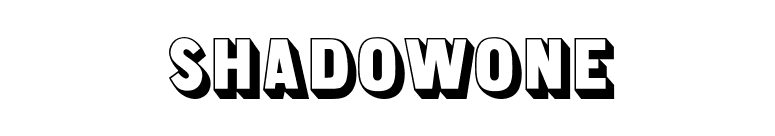 Shadowone font preview