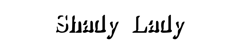 Shady Lady font preview