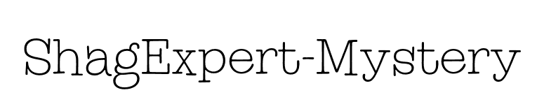 ShagExpert-Mystery font preview