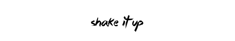 Shake it up font preview