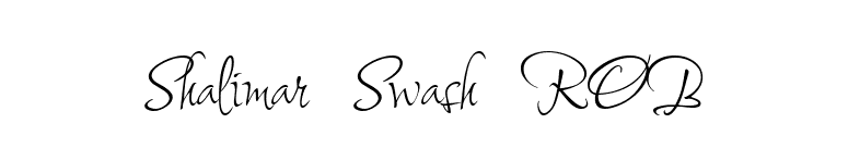 Shalimar Swash ROB font preview