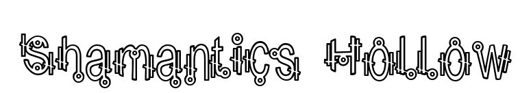 Shamantics Hollow font preview