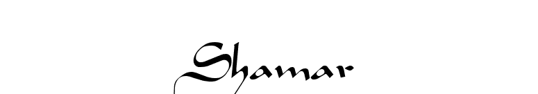 Shamar font preview