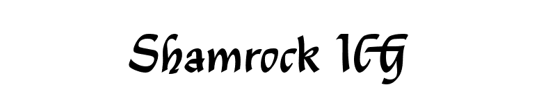 Shamrock ICG font preview
