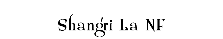 Shangri La NF font preview