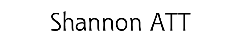 Shannon ATT font preview
