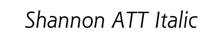Shannon ATT Italic font preview