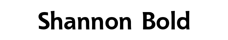 Shannon Bold font preview