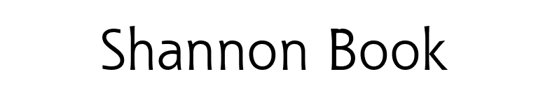Shannon Book font preview