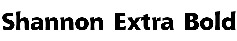 Shannon Extra Bold font preview
