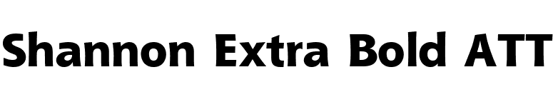 Shannon Extra Bold ATT font preview