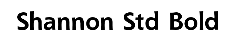 Shannon Std Bold font preview