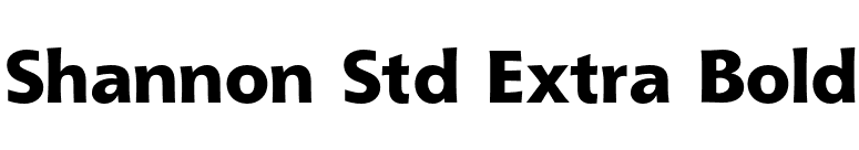 Shannon Std Extra Bold font preview