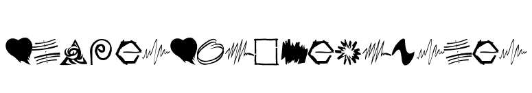 ShapesStrokebrushes font preview