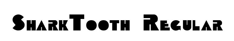 SharkTooth Regular font preview