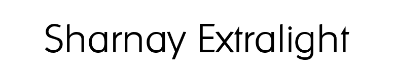 Sharnay Extralight font preview