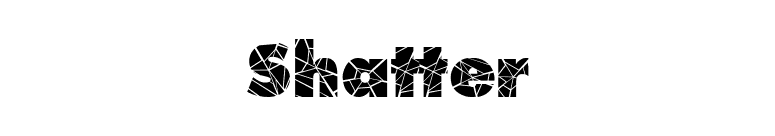 Shatter font preview