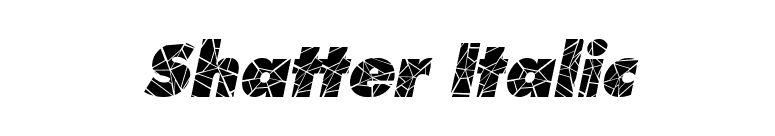 Shatter Italic font preview